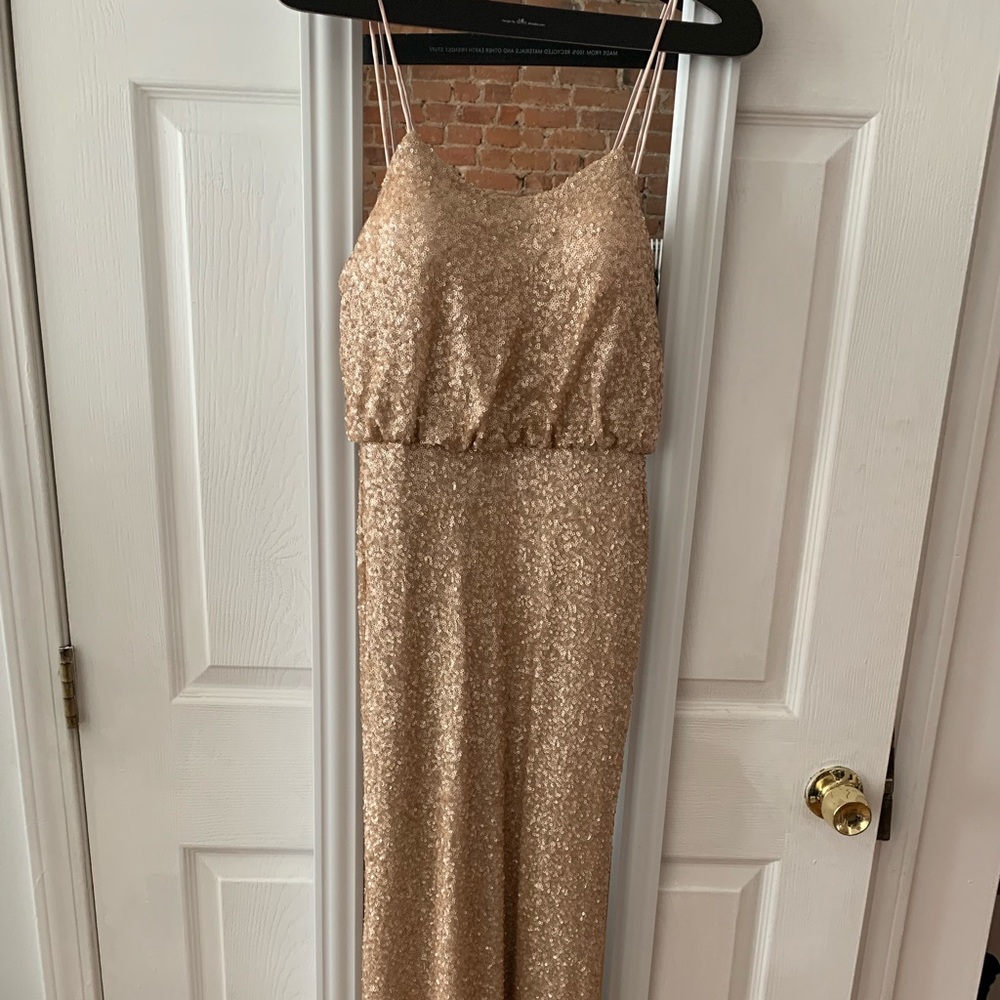 Champagne sequin dress
